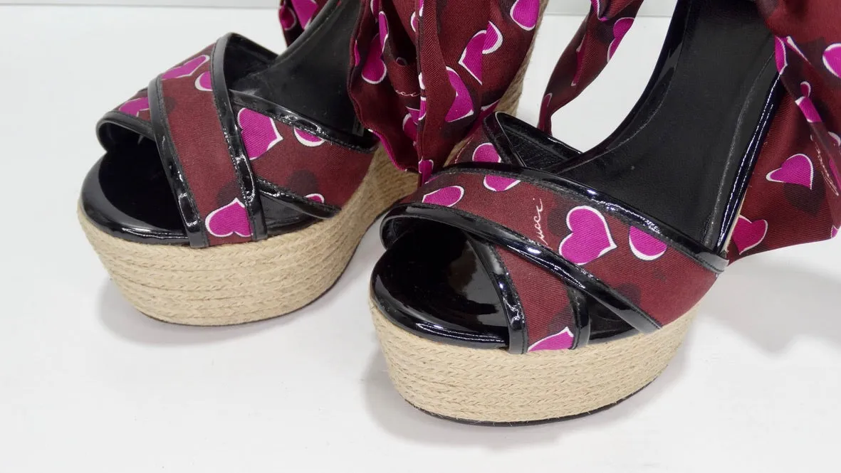 Gucci Carolina Heart Espadrille Wedges