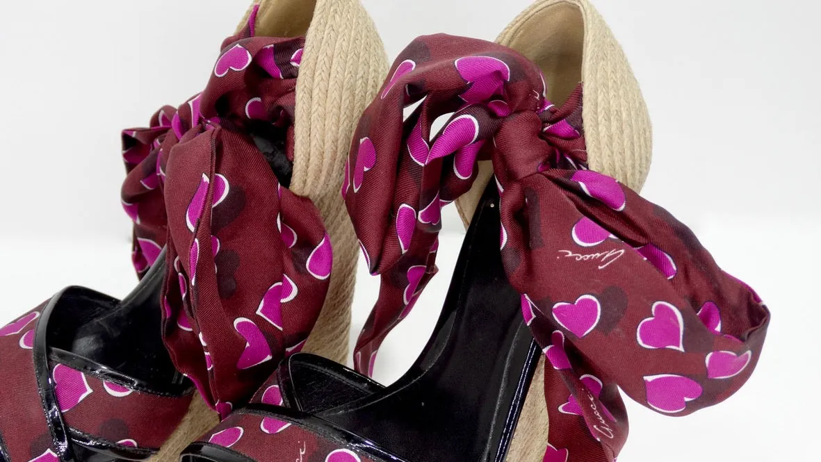 Gucci Carolina Heart Espadrille Wedges