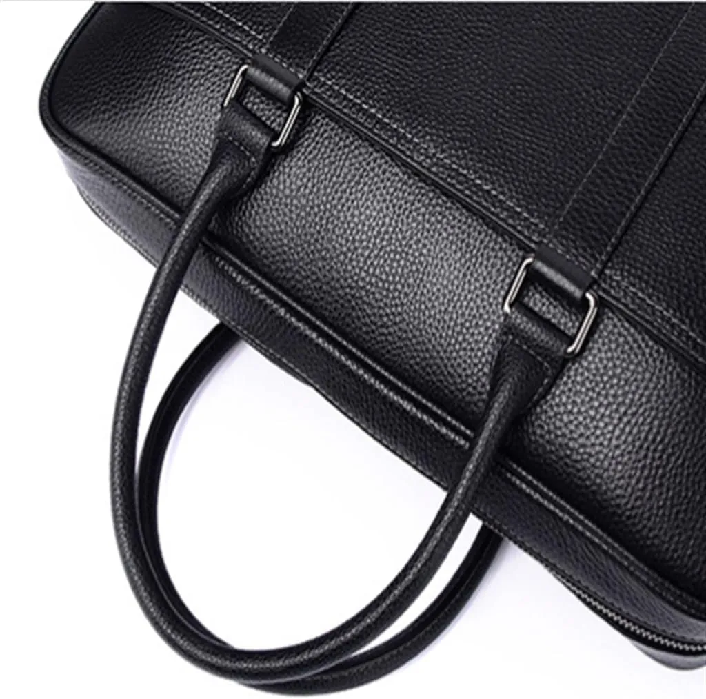 Handbag Leather Men's Computer Bag Cowhide 15 Inch Business Briefcase Large Capacity