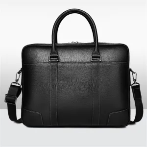 Handbag Leather Men's Computer Bag Cowhide 15 Inch Business Briefcase Large Capacity