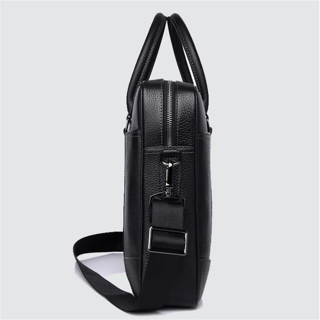 Handbag Leather Men's Computer Bag Cowhide 15 Inch Business Briefcase Large Capacity
