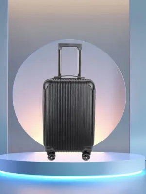 Hardshell Carry-On Luggage, 20-Inch Trolley Suitcase, 4-Wheel Spinner, Multiple Colors (black, 20 in)