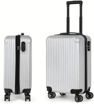 Hardshell Carry-On Luggage, 20-Inch Trolley Suitcase, 4-Wheel Spinner, Multiple Colors (silver, 20 in)