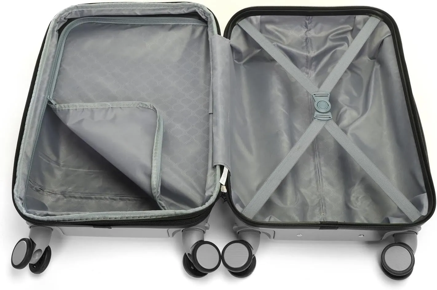Hardside Expandable Spinner Wheel,Luggages, Teal, 20" Carry-On (SILVER)