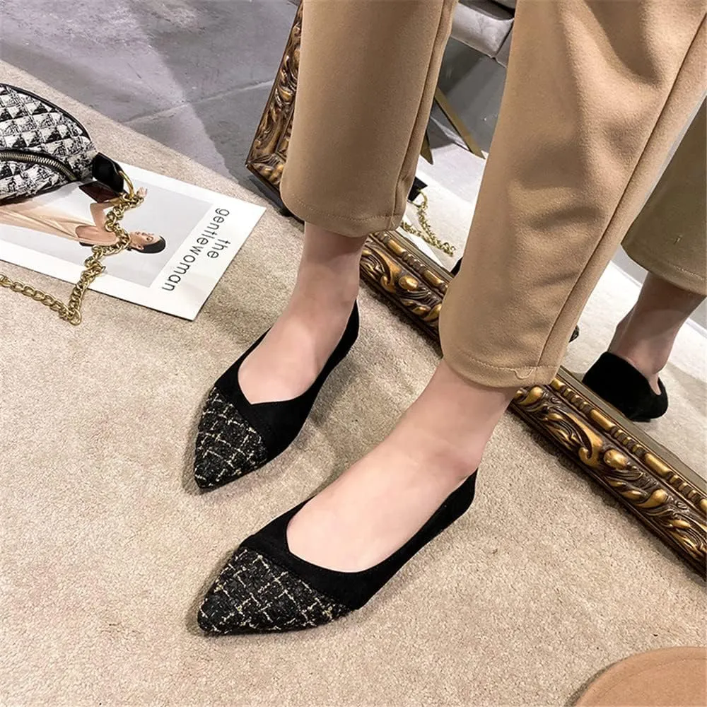 Hee grand Flats for Women Pointed Toe Slip on Ballet Flats Comfortable Dress Shoes Lightweight Casual Loafers
