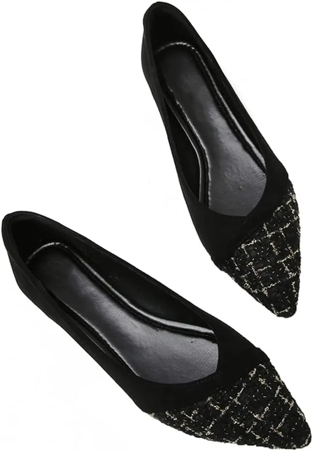 Hee grand Flats for Women Pointed Toe Slip on Ballet Flats Comfortable Dress Shoes Lightweight Casual Loafers