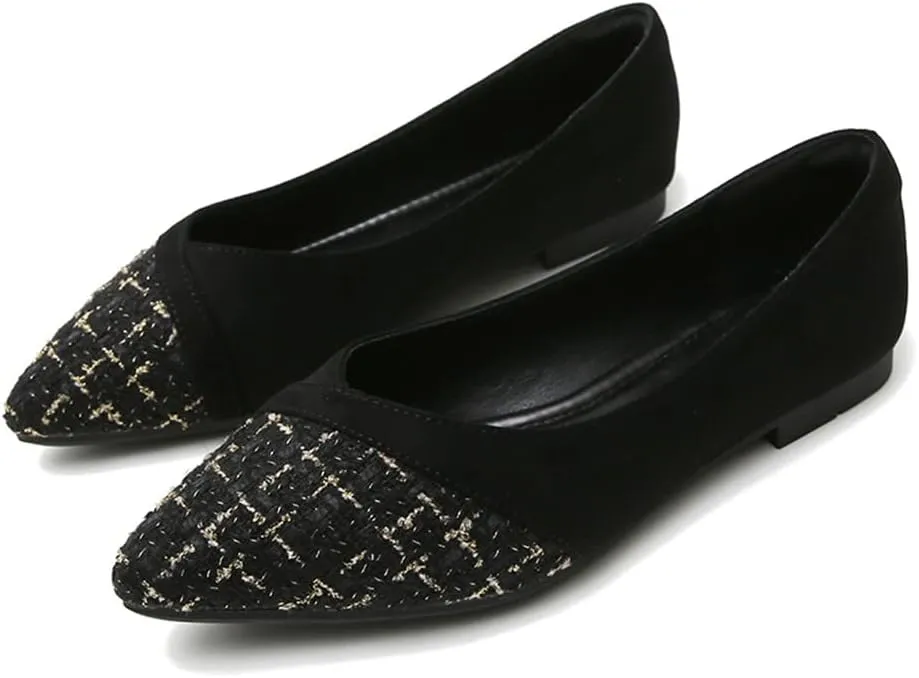Hee grand Flats for Women Pointed Toe Slip on Ballet Flats Comfortable Dress Shoes Lightweight Casual Loafers
