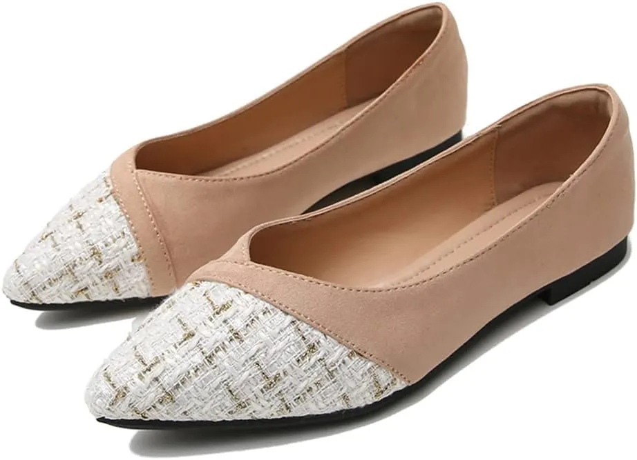 Hee grand Flats for Women Pointed Toe Slip on Ballet Flats Comfortable Dress Shoes Lightweight Casual Loafers