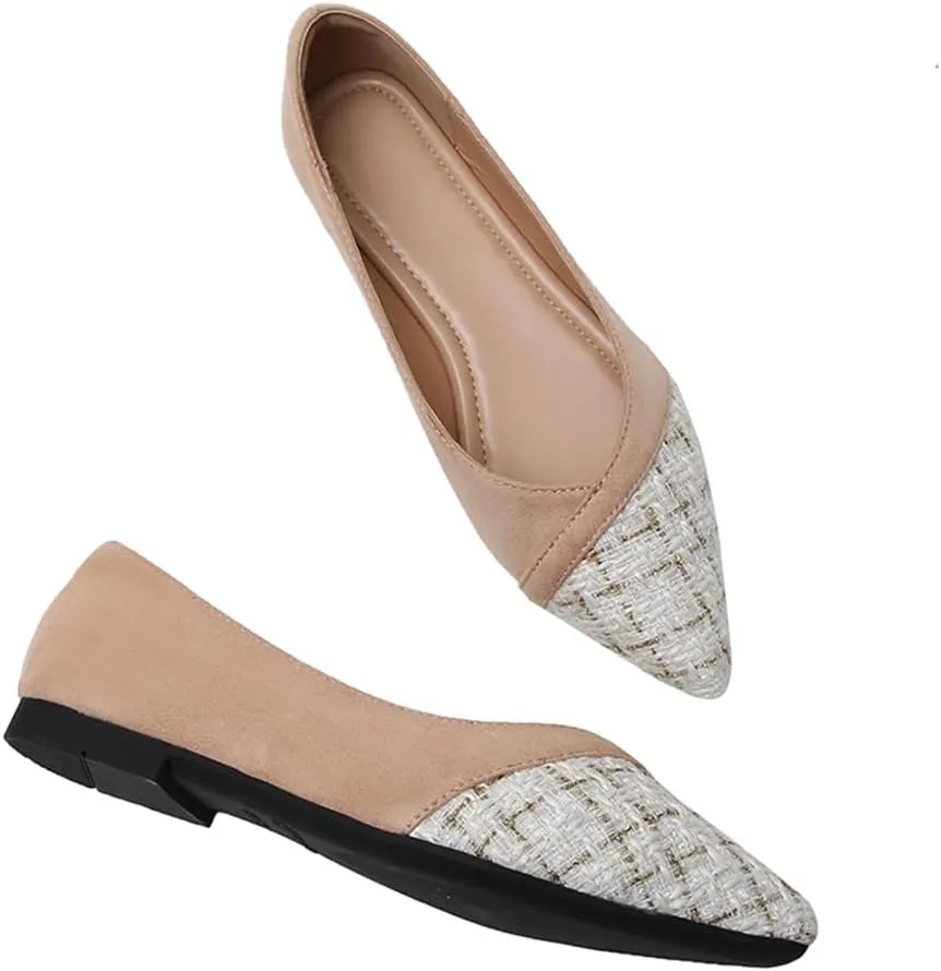 Hee grand Flats for Women Pointed Toe Slip on Ballet Flats Comfortable Dress Shoes Lightweight Casual Loafers