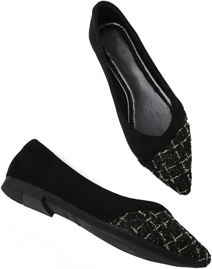 Hee grand Flats for Women Pointed Toe Slip on Ballet Flats Comfortable Dress Shoes Lightweight Casual Loafers