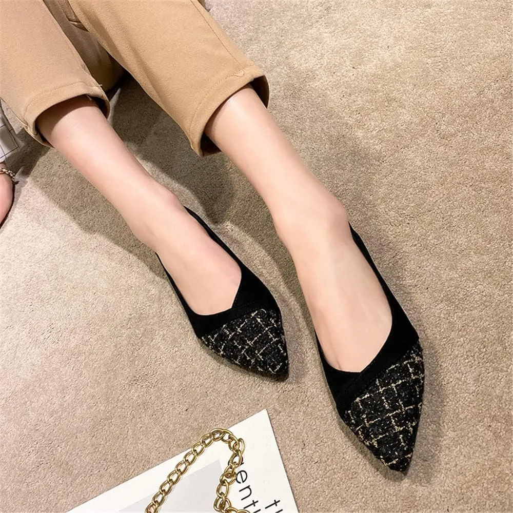 Hee grand Flats for Women Pointed Toe Slip on Ballet Flats Comfortable Dress Shoes Lightweight Casual Loafers