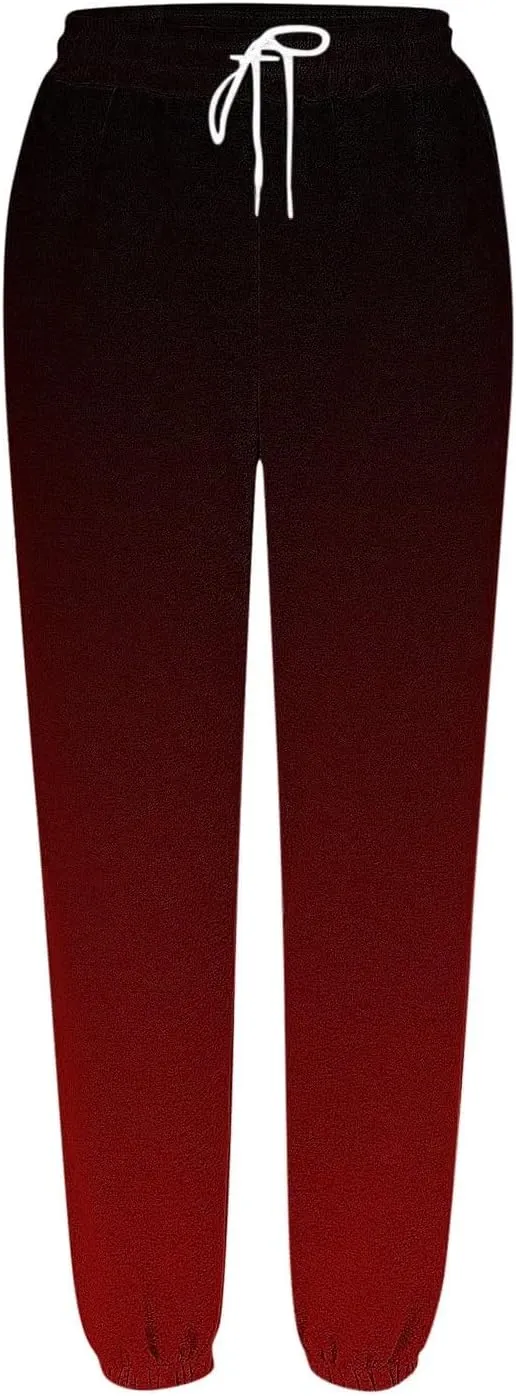 high Waisted Sweatpants for Women Baggy Cinch Bottom Jogger Casual Pants Casual Baggy Fleece Warm Lounge Trousers