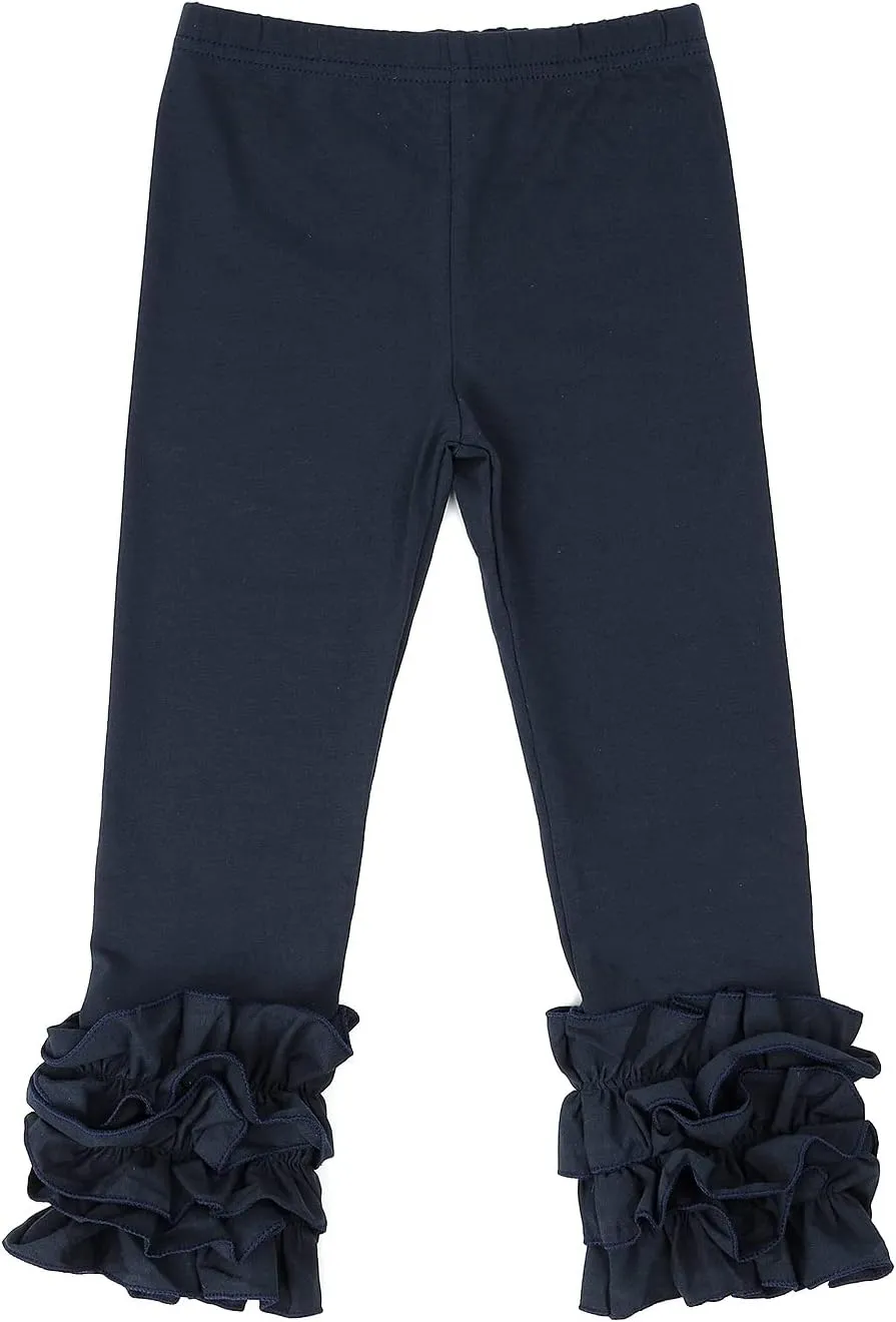 HOOLCHEAN Baby Toddler and Little Girls Cotton Ruffle Leggings