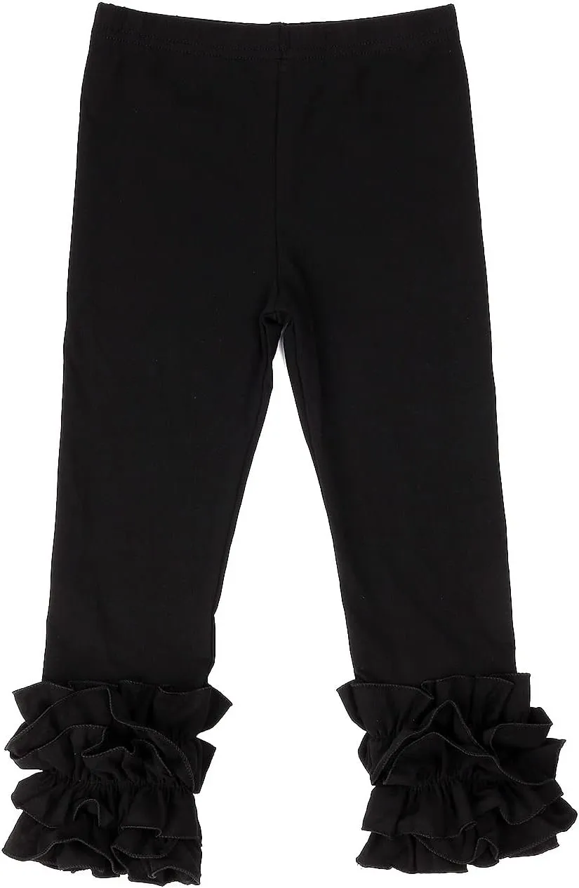 HOOLCHEAN Baby Toddler and Little Girls Cotton Ruffle Leggings