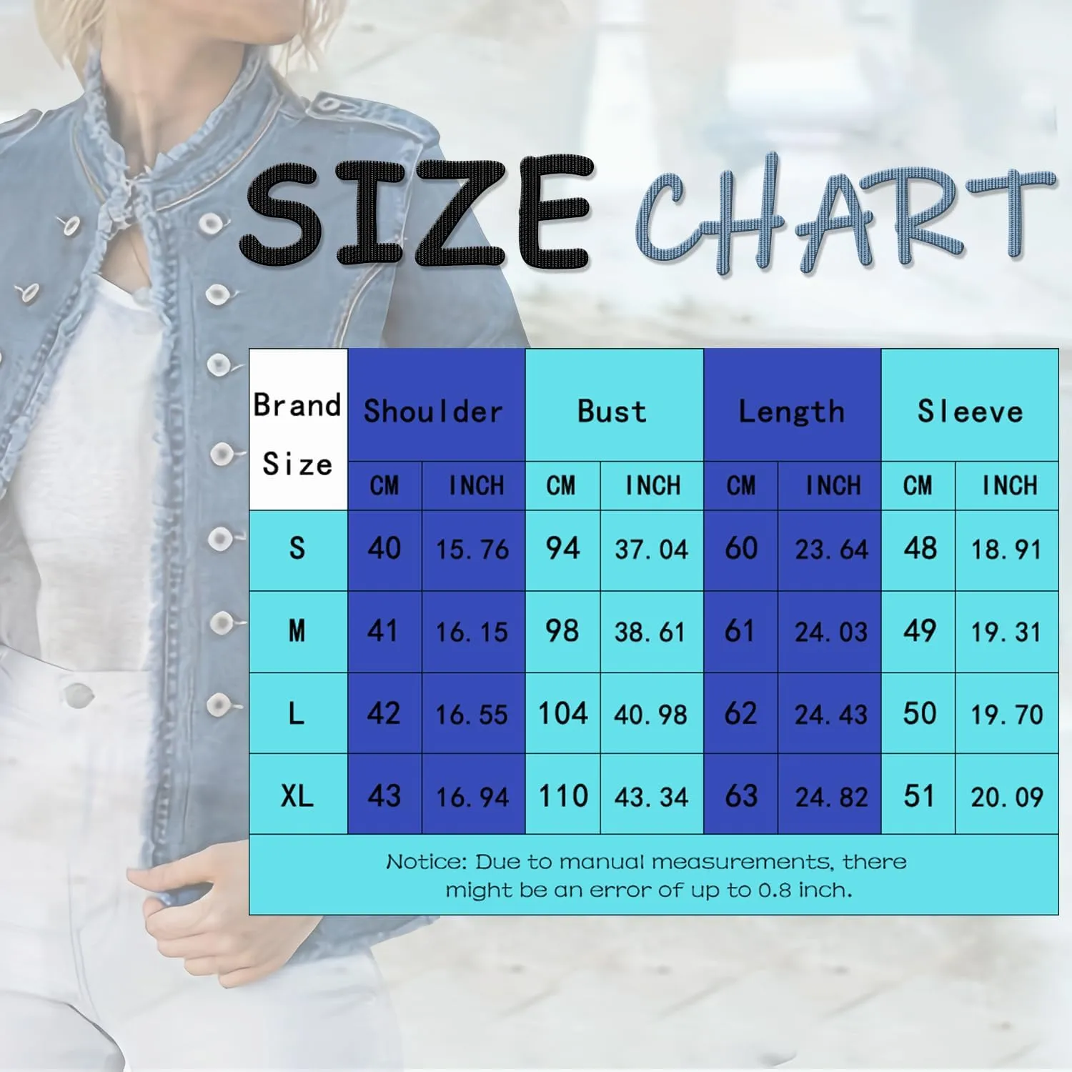 Jean Jackets for Women Trendy Stretch Denim Jacket Button Up Vintage Frayed Hem Denim Shacket Long Sleeve