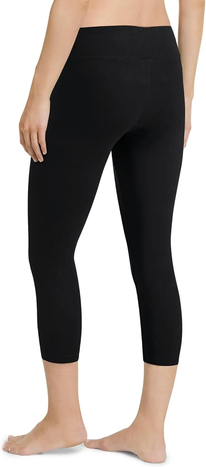 Jockey Women's Active Cotton Stretch Wide Waistband Capri Leggings