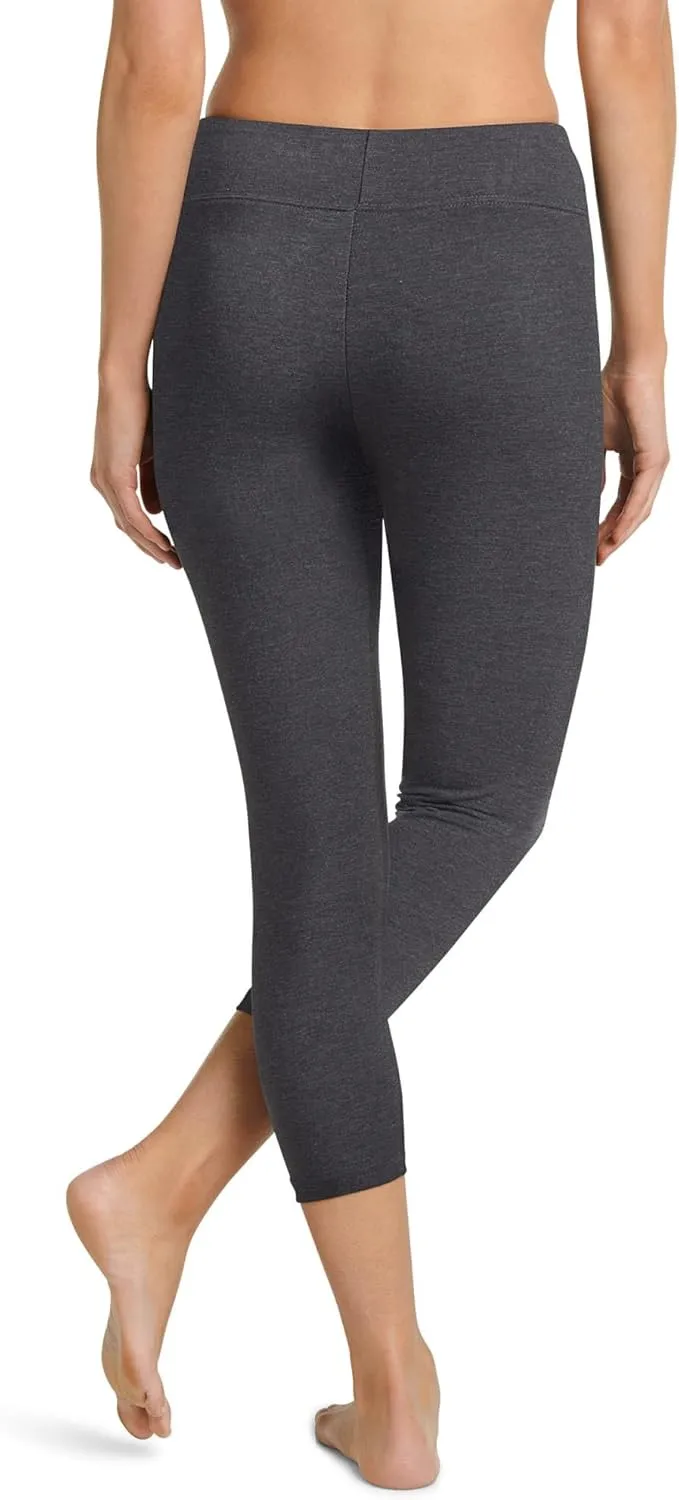 Jockey Women's Active Cotton Stretch Wide Waistband Capri Leggings