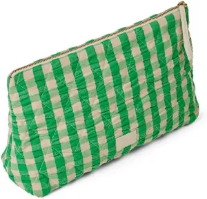 Juna Baek&Bolge Series Karla Toiletry Bag, Green/Sand, Height 8" Width 12" Depth 4"