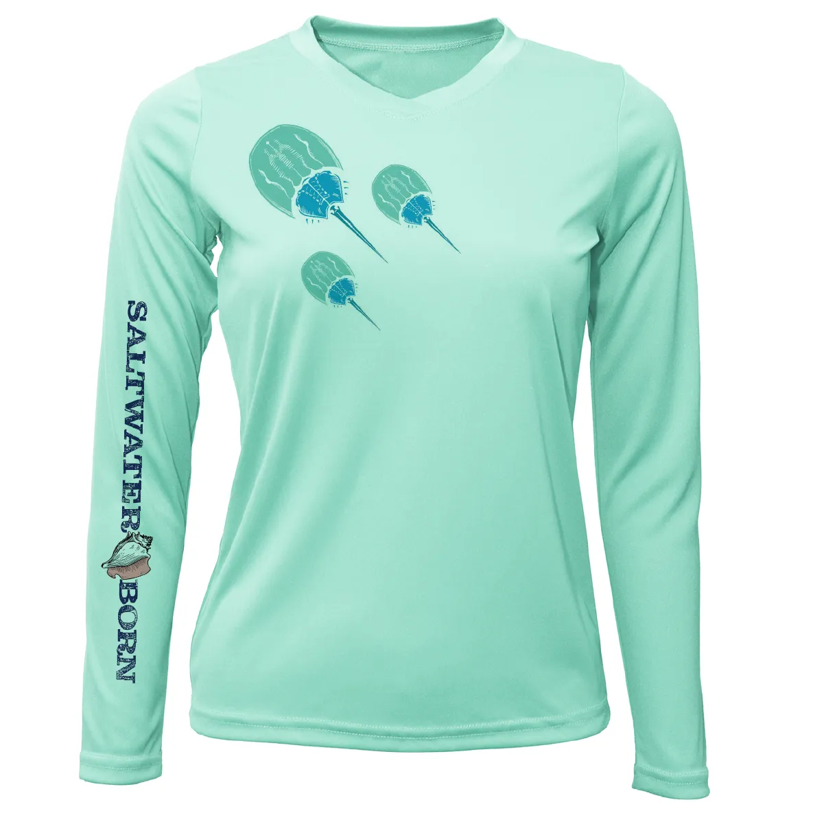Key West Horseshoe Crab Women's Long Sleeve UPF 50  Dry-Fit Shirt
