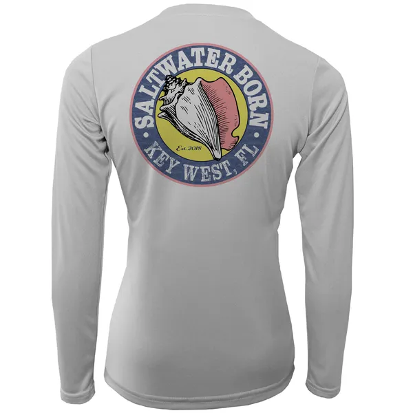 Key West "Born On The Saltwater" Long Sleeve UPF 50  Dry-Fit Shirt