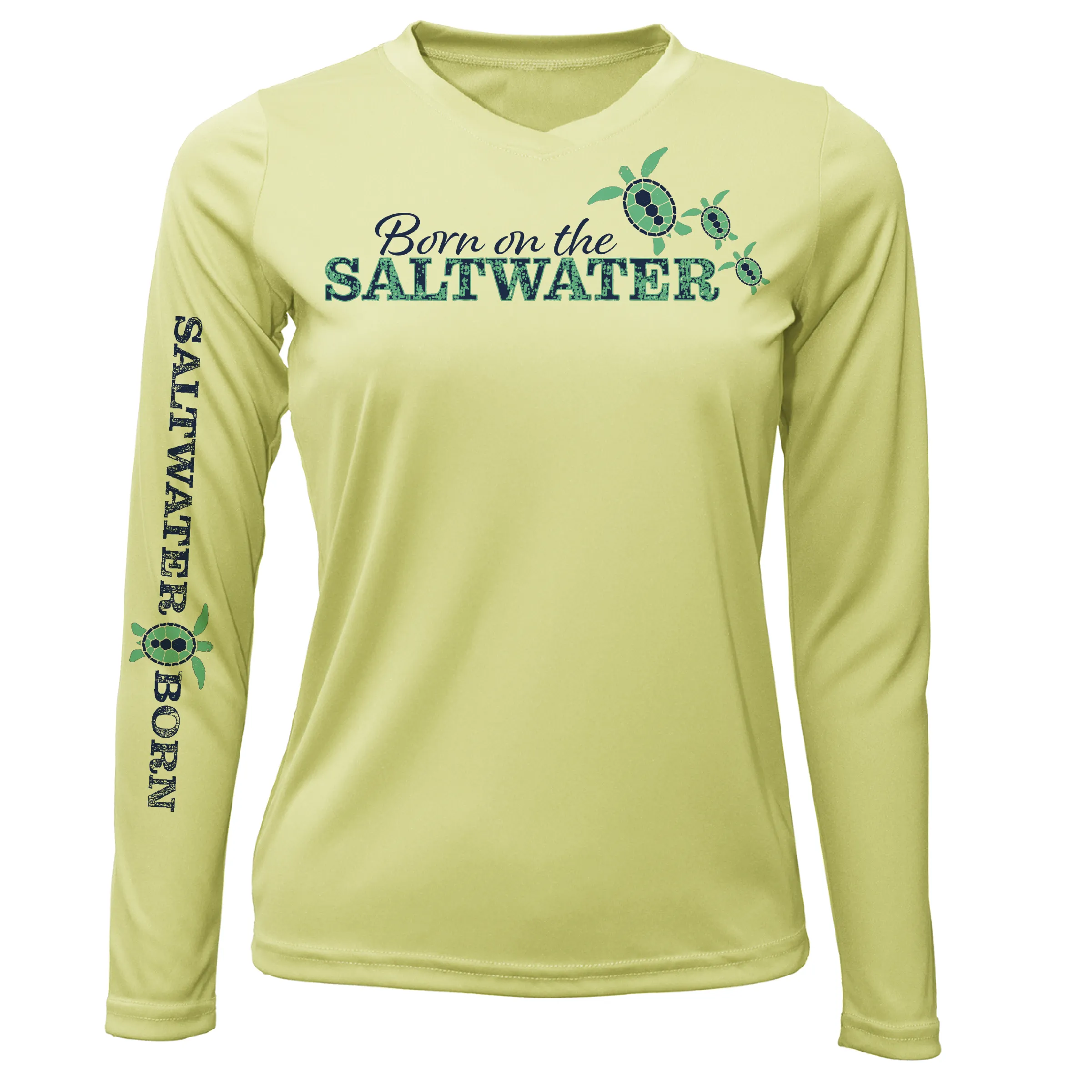 Key West "Born On The Saltwater" Long Sleeve UPF 50  Dry-Fit Shirt