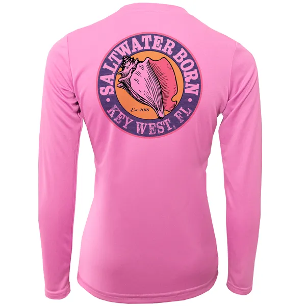 Key West "Born On The Saltwater" Long Sleeve UPF 50  Dry-Fit Shirt