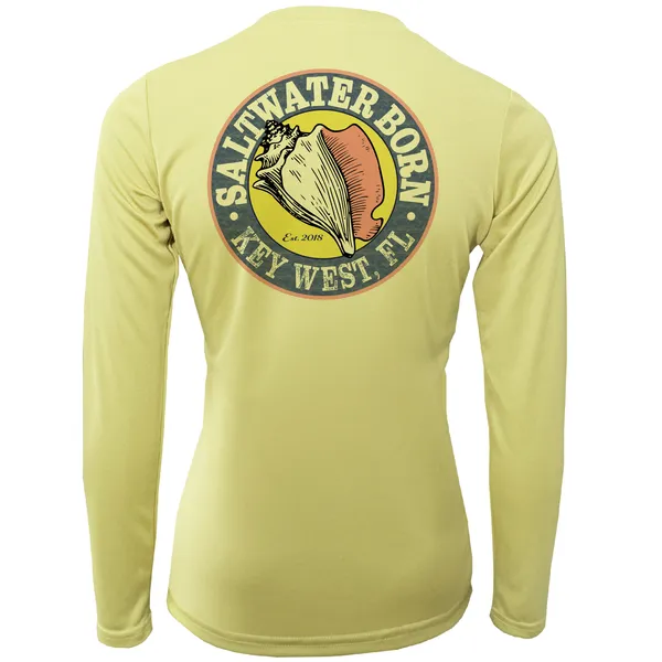 Key West "Born On The Saltwater" Long Sleeve UPF 50  Dry-Fit Shirt
