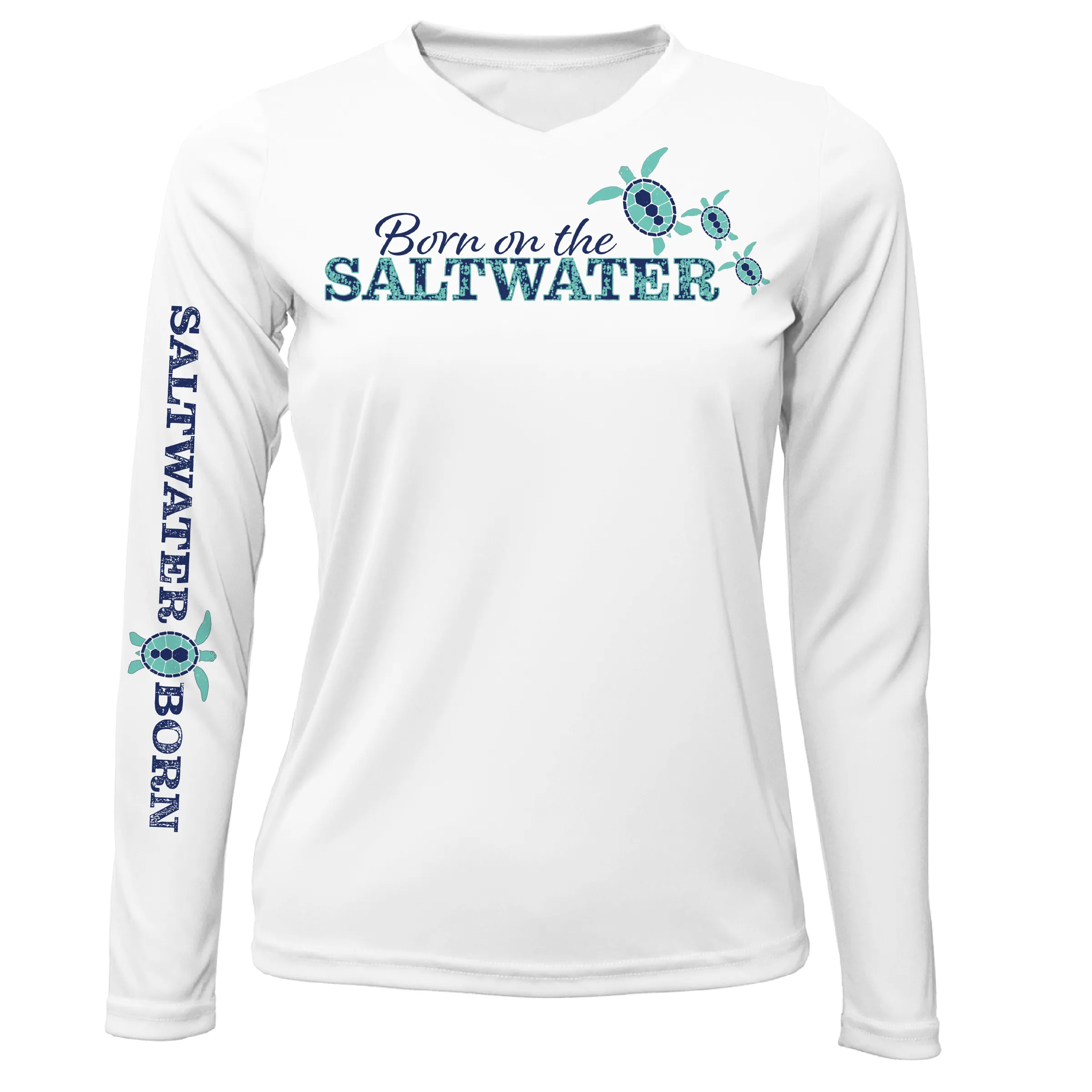 Key West "Born On The Saltwater" Long Sleeve UPF 50  Dry-Fit Shirt
