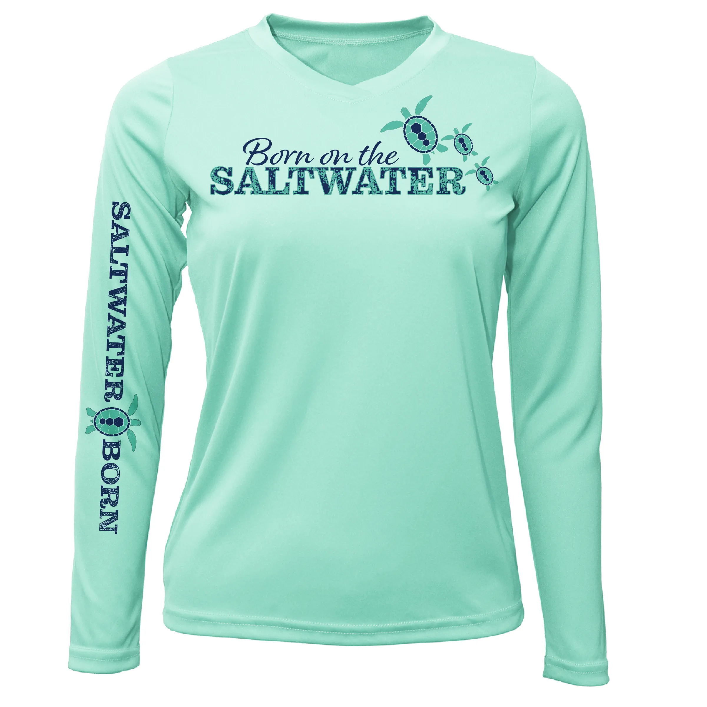 Key West "Born On The Saltwater" Long Sleeve UPF 50  Dry-Fit Shirt