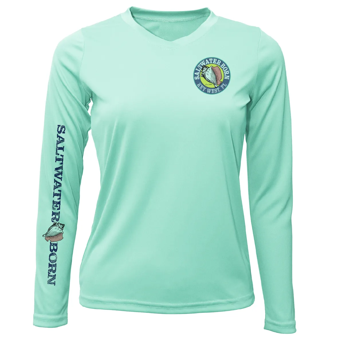Key West "The Beach Gives me Porpoise" Women's Long Sleeve UPF 50  Dry-Fit Shirt