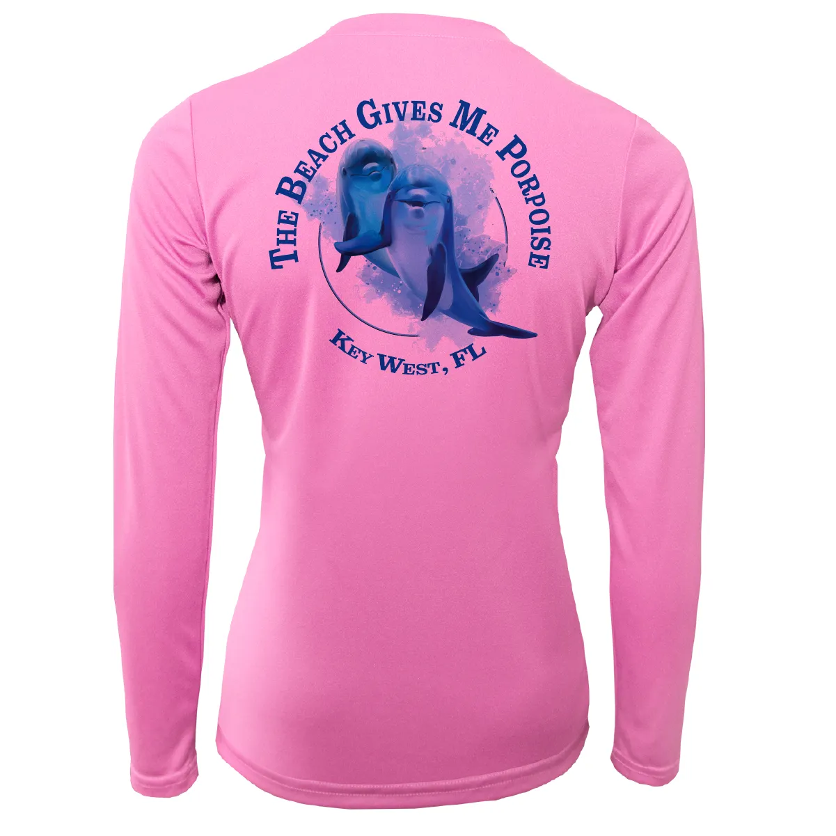 Key West "The Beach Gives me Porpoise" Women's Long Sleeve UPF 50  Dry-Fit Shirt
