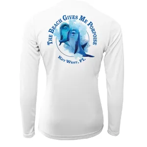 Key West "The Beach Gives me Porpoise" Women's Long Sleeve UPF 50  Dry-Fit Shirt
