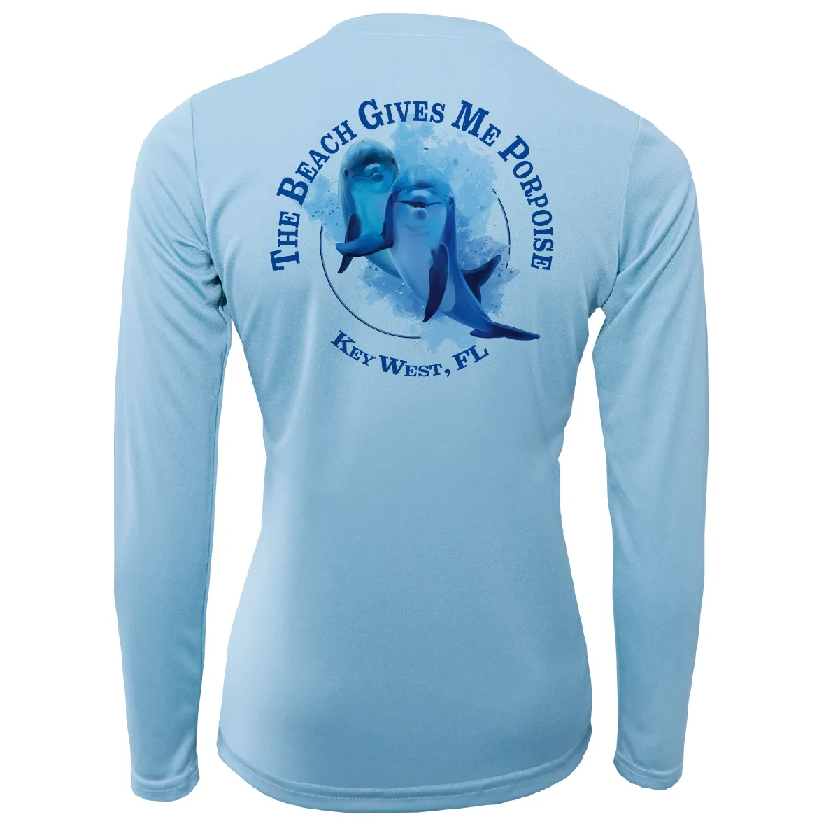 Key West "The Beach Gives me Porpoise" Women's Long Sleeve UPF 50  Dry-Fit Shirt