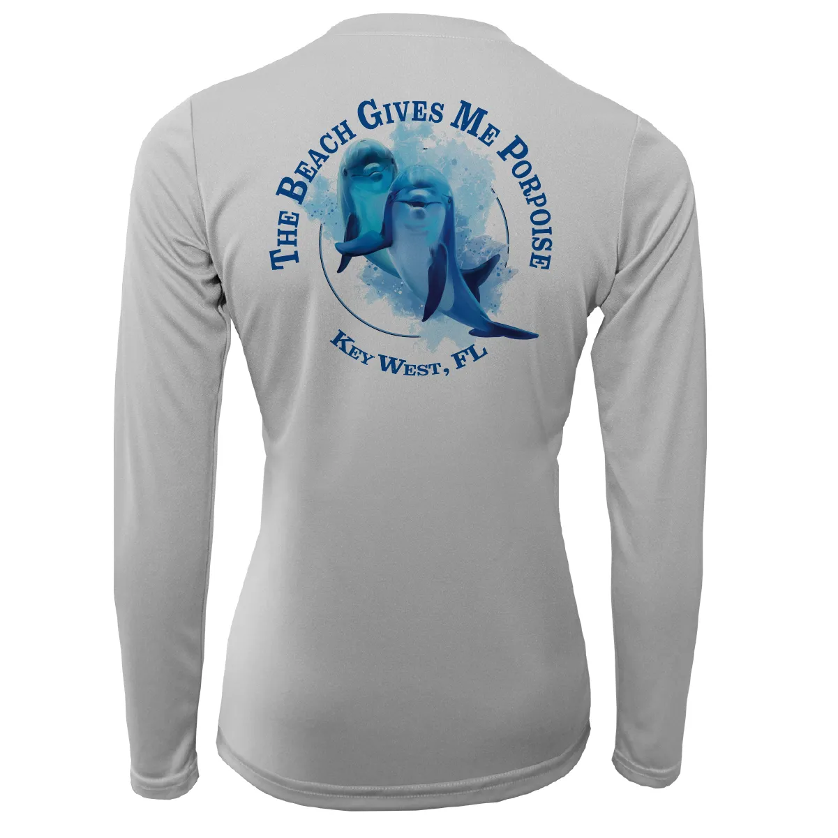 Key West "The Beach Gives me Porpoise" Women's Long Sleeve UPF 50  Dry-Fit Shirt