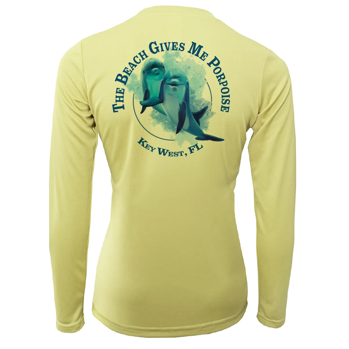 Key West "The Beach Gives me Porpoise" Women's Long Sleeve UPF 50  Dry-Fit Shirt