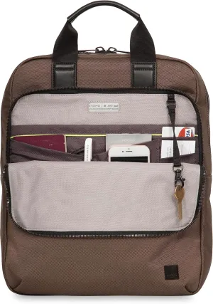 KNOMO James 16 inch Laptop Briefcase Men Waterproof Backpack Slim Travel Rucksack Business Casual Daypack, Dark Green