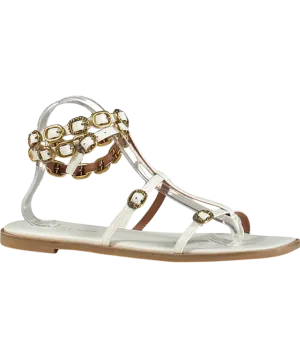 Kurt Geiger White Regent Flat Gladiator Sandals UK 8 EU 41 