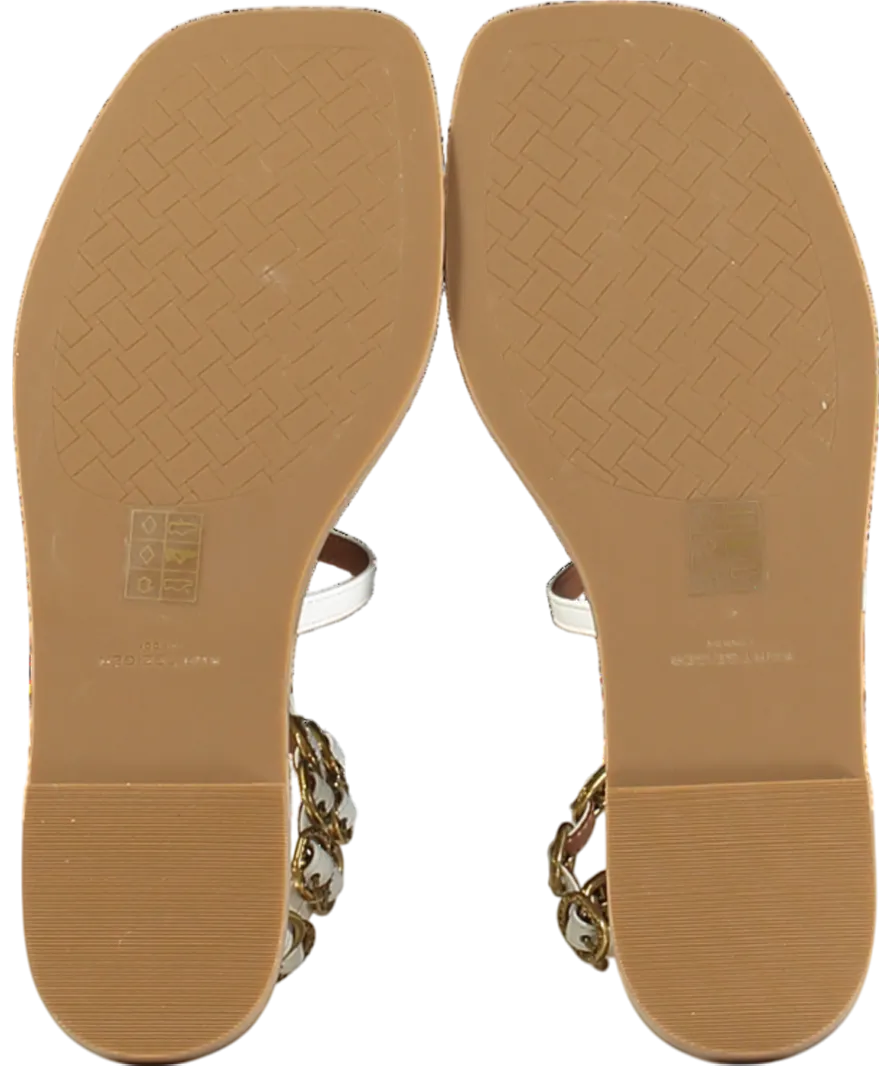 Kurt Geiger White Regent Flat Gladiator Sandals UK 8 EU 41 