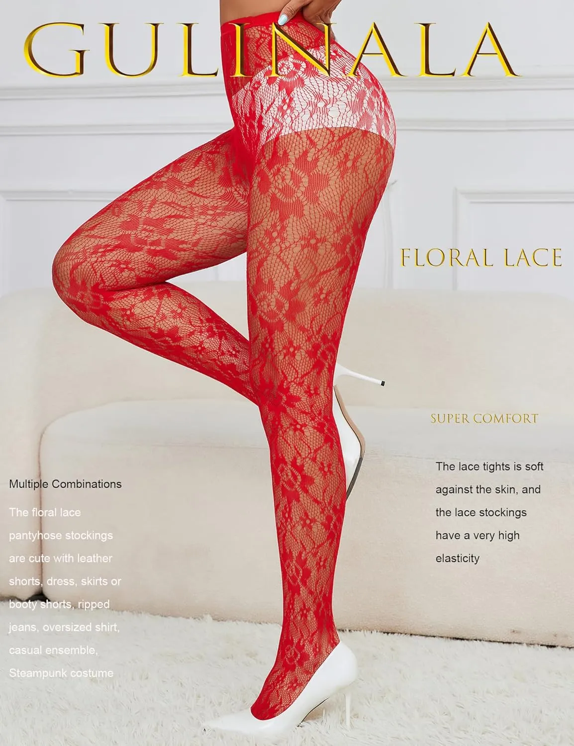 Lace Tights Lace Stockings Sunflower Fishnet Stockings for Women Leggings Floral Pantyhose
