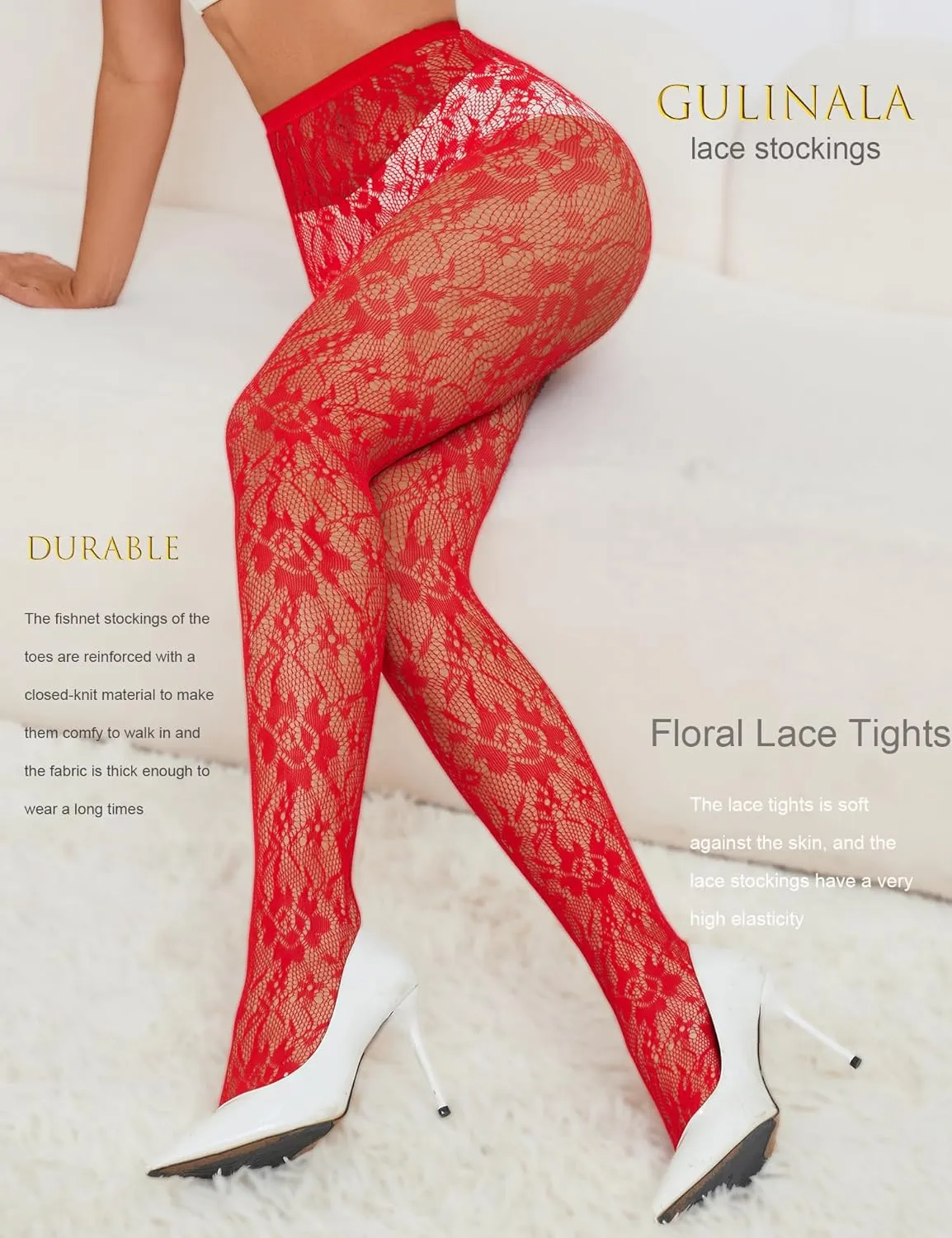Lace Tights Lace Stockings Sunflower Fishnet Stockings for Women Leggings Floral Pantyhose