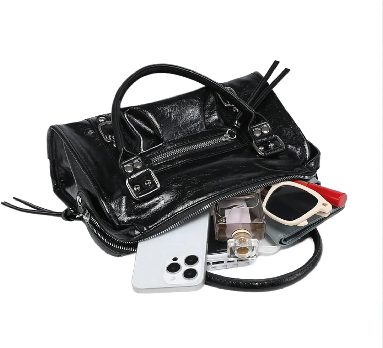 Leather Tote Bag for Women Vintage Hobo Western Crossbody Shoulder Bag Trendy Anti-thief Lady Purses Handbags