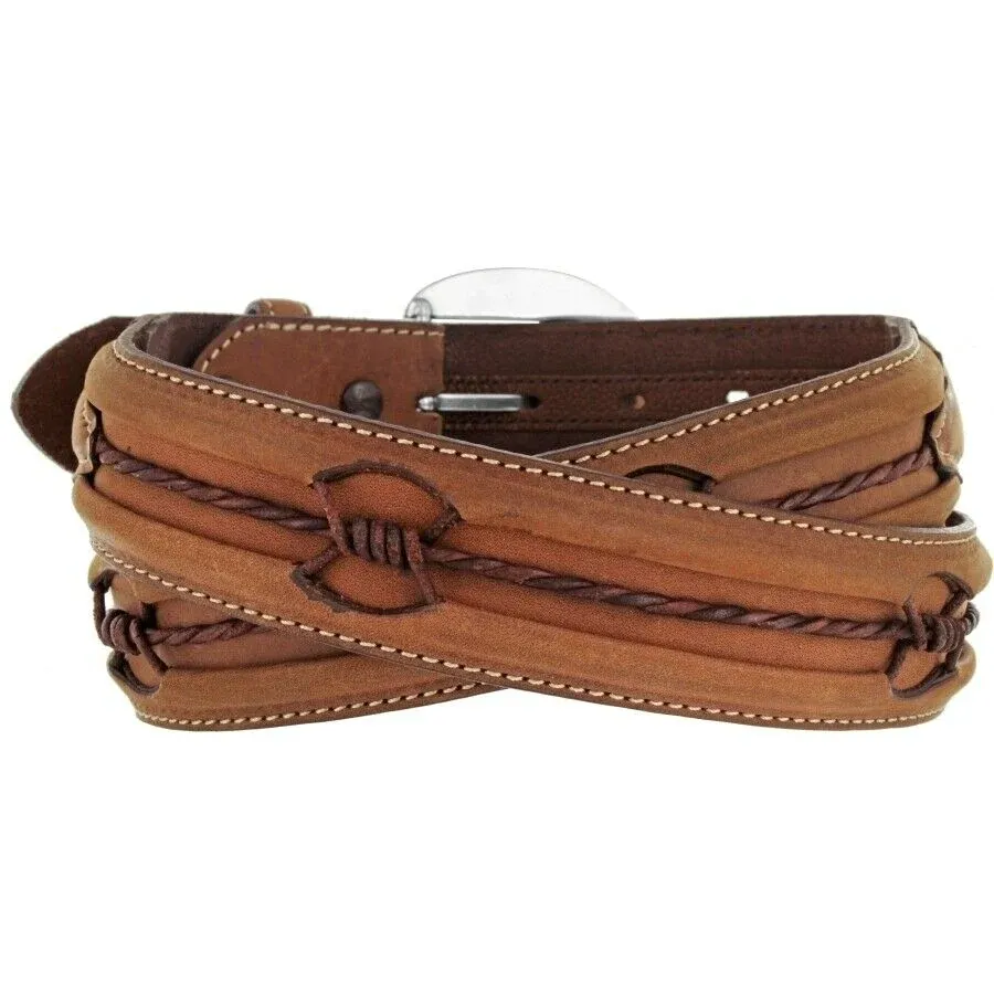 Leegin Justin Men's Brown Fenced In Leather Belt
