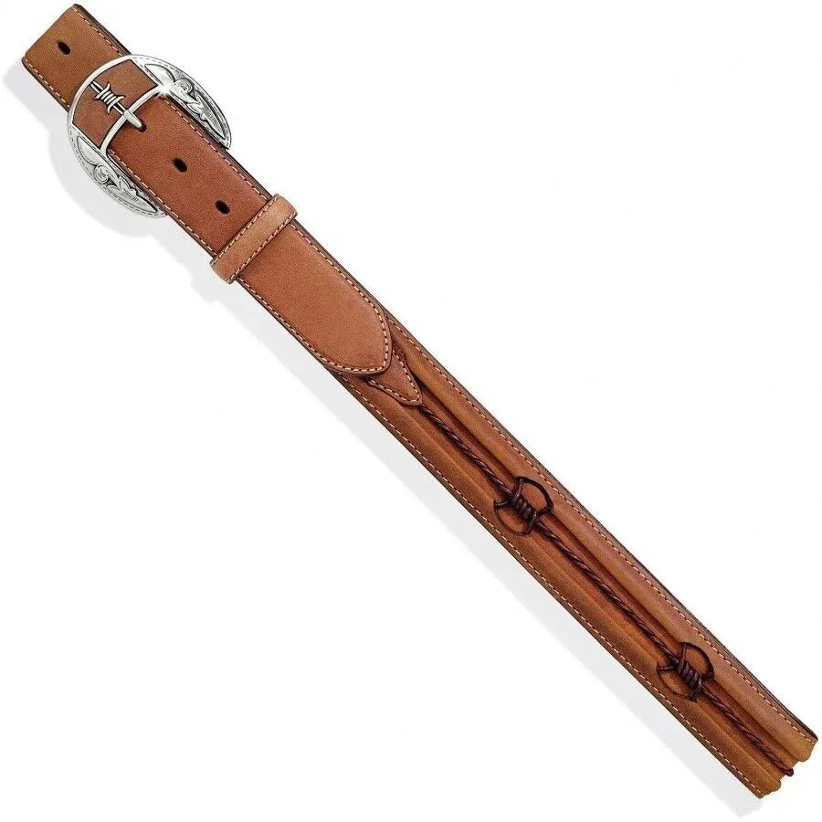 Leegin Justin Men's Brown Fenced In Leather Belt