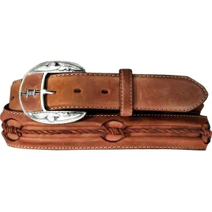Leegin Justin Men's Brown Fenced In Leather Belt