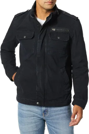 Levi's Mens Washed Cotton Military Jacket (Regular & Big & Tall Sizes)