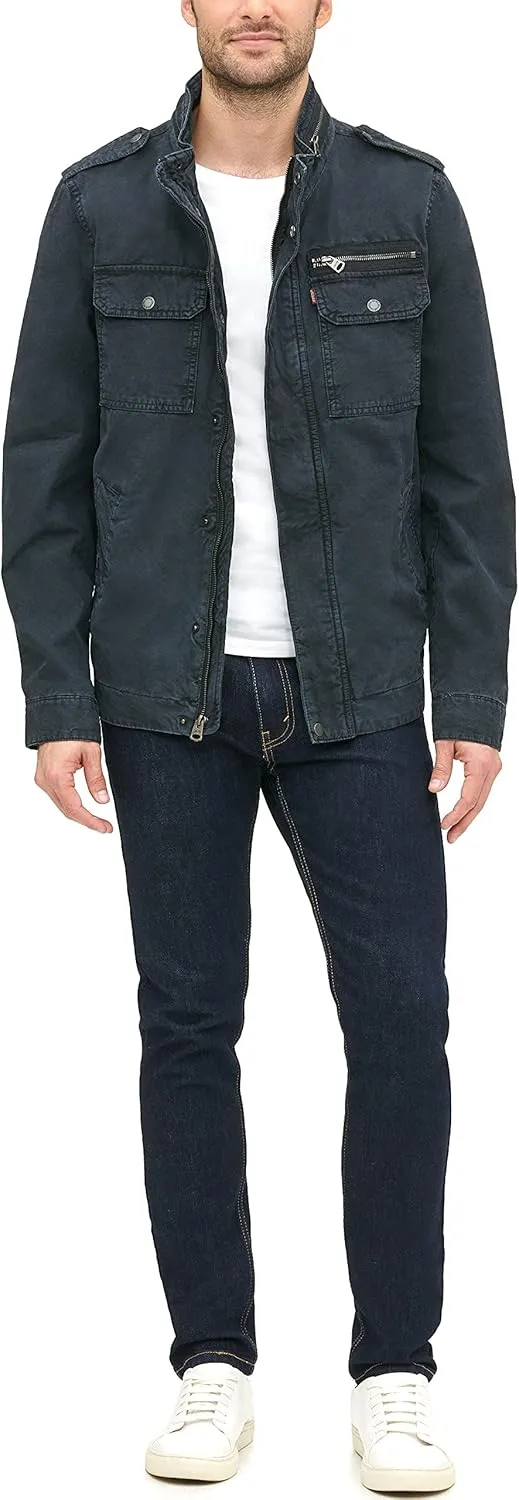 Levi's Mens Washed Cotton Military Jacket (Regular & Big & Tall Sizes)