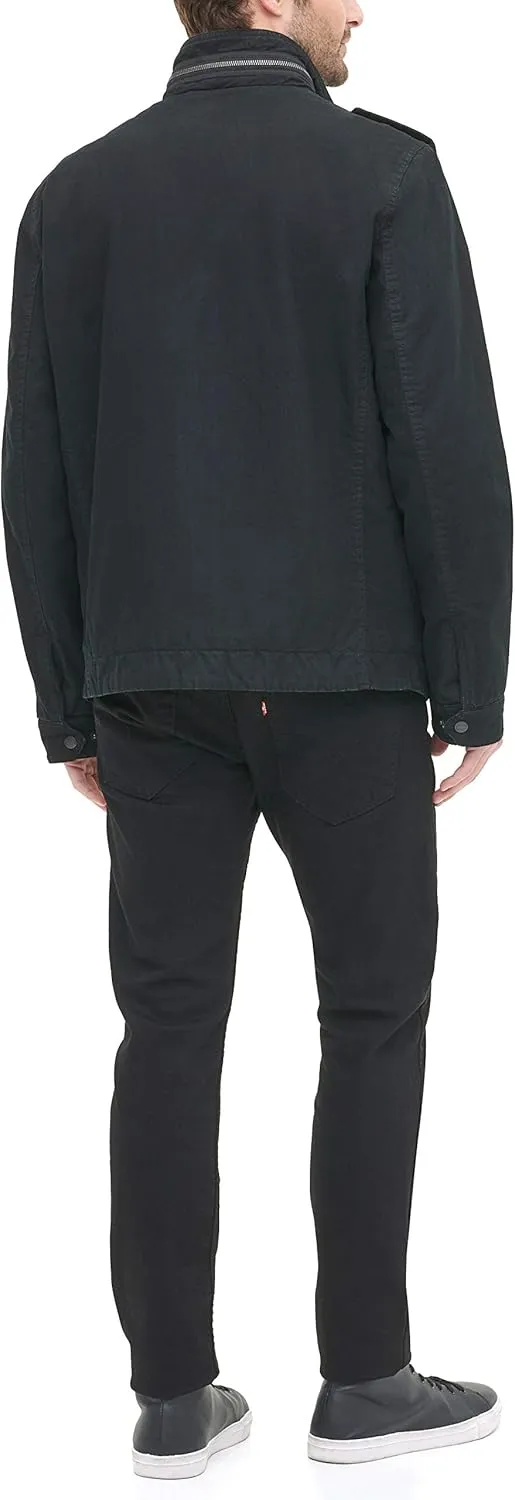 Levi's Mens Washed Cotton Military Jacket (Regular & Big & Tall Sizes)
