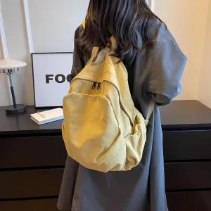 Lightweight Travel Canvas Backpack Vintage Daypack YK2 Backpack Multipurpose Adjustable Shoulder Straps Backpack Travel(Brownish yellow)