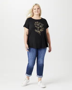 Lilah Graphic Tee | Black / Yellow