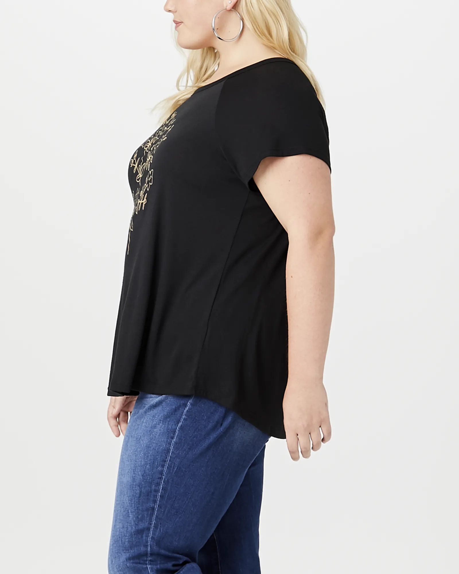 Lilah Graphic Tee | Black / Yellow